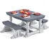 Dětský zahradní nábytek Step2 Dětský stůl se 2 lavicemi šedý
