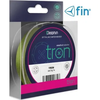FIN pletená šňůra TRON zelená - 300 m průměr: 0,05 mm