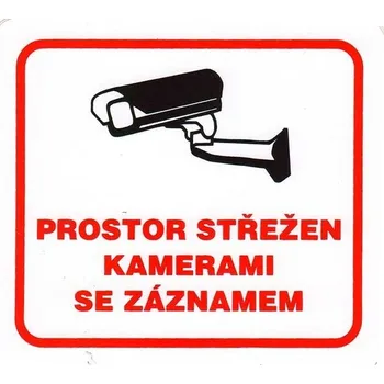 Magg Prostor střežen kamerami se záznamem samolepka