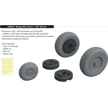 Plastikový model Eduard 1/48 Mirage IIIC wheels (EDUARD)
