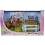 Kids Globe Hrací sada jezdkyně s koněm