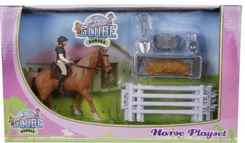 Figurka Kids Globe Hrací sada jezdkyně s koněm
