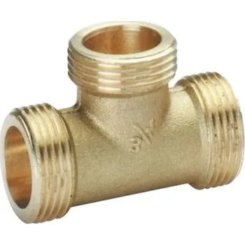 Vodovodní potrubí Mosazný T-kus MMM 3/8" s vnějšími závity PN16 662038