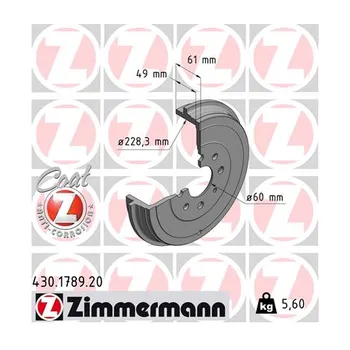 Brzdový buben Zimmermann Coat Z 430.1789.20