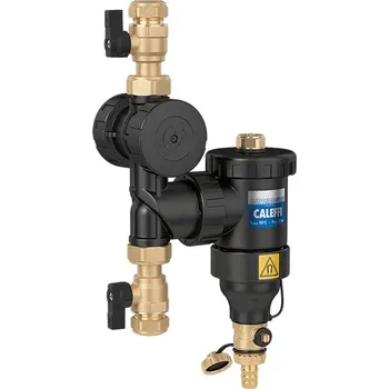 Ochranný vodní filtr CALEFFI DIRTMAG Plus - Odkalovač nečistot Ø 22mm s předfiltrací, magnetem a vypouštěním PN3, 5µm 545322