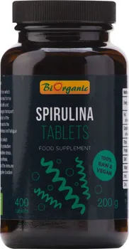 Přírodní produkt Biorganic Spirulina Bio 400 tbl.