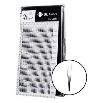 Umělé řasy BL LASHES 5D řasy - B 0.07 (VÝPRODEJ) Délka řas: 13 mm