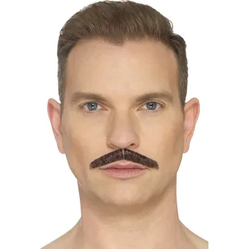 Karnevalový doplněk Smiffys Knír úzký hnědý