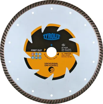 Řezný kotouč TYROLIT 467276 diamantový řezací kotouč Basic 230x2,4x22,2mm
