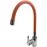 BELAGGIO TRIX 1008O Kuchyňská vodovodní baterie s flexi oranžovým ramínkem, CHROM/ORANŽOVÁ TR1008O