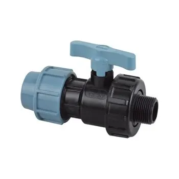 Vodovodní potrubí Donsen PE Uzavírací kohout 20 mm x 1/2" s vnějším závitem - Polyetylen 47312012