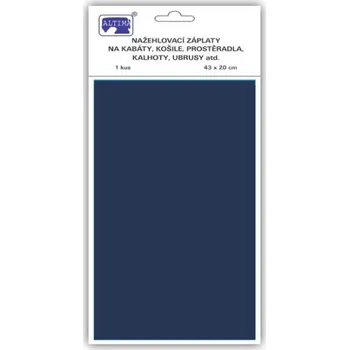 Klasická nažehlovací záplata námořnicky modrá, 43x20 cm, 1ks