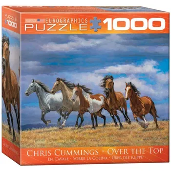 Puzzle Eurographics Stádo koní běžící přes vrchol 1000 dílků