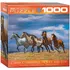 Puzzle Eurographics Stádo koní běžící přes vrchol 1000 dílků