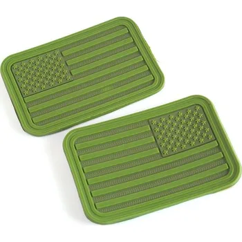 Nášivka EmersonGear PVC 3D nášivky "vlajka USA", 2ks L+P - zelená (OD)
