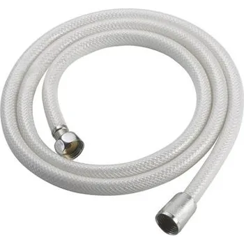 Sprchový panel BELAGGIO Plastová sprchová hadice 150cm 1/2&quot; x 1/2&quot;, BÍLÁ 82306