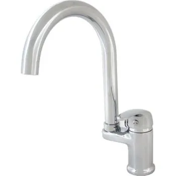 Vodovodní baterie STENO CZ PICCOLO 2248B Stojánková dřezová baterie s bočním vysokým otočným ramínkem, CHROM PIC2248B