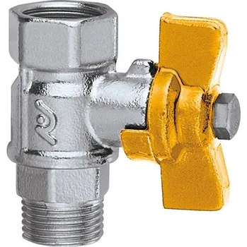 CALEFFI 2501 Kulový kohout SOLAR MF 3/8" s motýlkem, Tmax 200°C 5625030