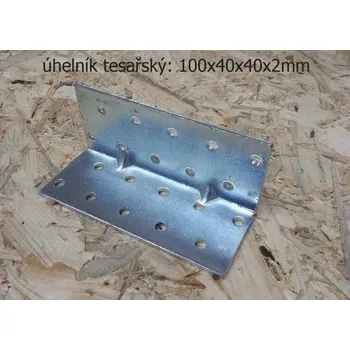 Tesařské kování Úhelník s prolisem - tesařský UP9 100x40x40mm