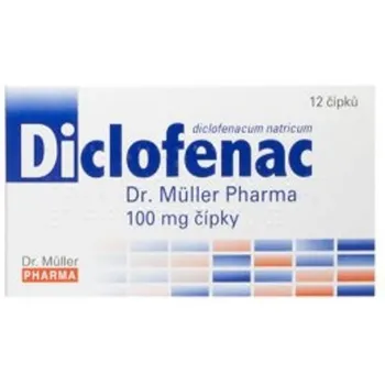 Lék na bolest, zánět a horečku Diclofenac čípky 100 mg 12 ks