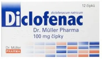Lék na bolest, zánět a horečku Diclofenac čípky 100 mg 12 ks