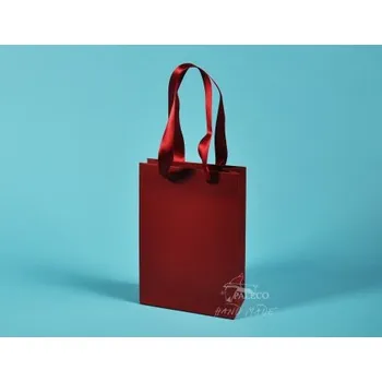 Dárková taška Papírové tašky JUSTÝNA 16x8x24 křída 170g, stuha, ML, Karton 1 taška