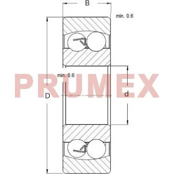 ZKL 1205 NEW FORCE naklápěcí kuličkové ložisko