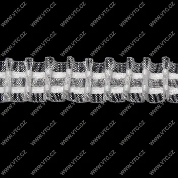 Stuha Záclonovka - tužkové řasení, čirá, 25 mm (Záclonovka - tužkové řasení, čirá, 25 mm - 10061)