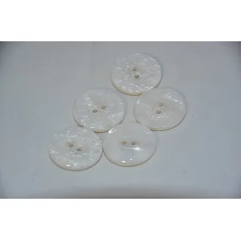 Knoflík Knoflík plastový dvoudírkový plastový bílá perleť 23mm