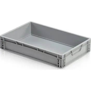 Zahradní úložný box Plastová EURO přepravka 24 l, 12 x 60 x 40 cm, plné úchyty