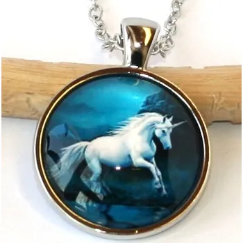 Řetízek Řetízek Fashion Jewerly - Amulet Bílý Jednorožec, ochránce 2200