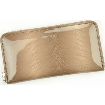 Peněženka Lesklá celozipová kožená tělová/béžová peněženka Patrizia Piu FF-119