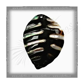 Souprava šperků Salts Přívěšek z tmavé perleti list 9,5 x 6,5 cm BL02688