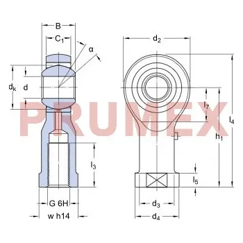 SKF SILKAC 14 M kloubová hlavice