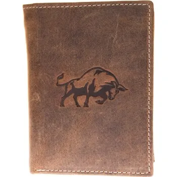 Peněženka Kožená peněženka z přírodní kůže s býkem