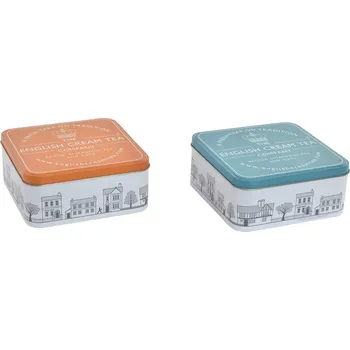 Dóza na potraviny Plechová dóza "ENGLISH TEA" 15x15x7/2dr.