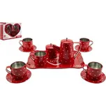 Teddies Nádobí červené plechové 14 ks