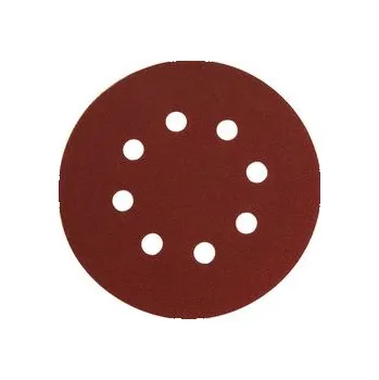 Brusný papír ROZTEČ OTVORŮ 80mm, papír brusný výsek, suchý zip, bal. 10ks, 150mm, P120, EXTOL PREMIUM