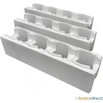 Polystyrenové tvárnice PS 25 na bazén 4 x 2 x 1,25 m