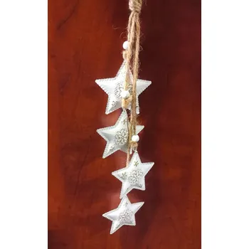 Girlanda s hvězdami (Kovová girlanda s hvězdou)