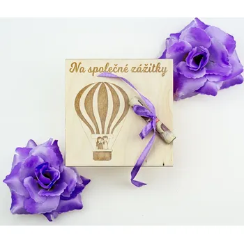 Dárková krabička Destička na darování peněz balón