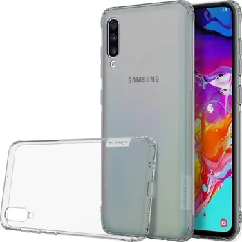Pouzdro na mobilní telefon Nillkin Nature pro Samsung Galaxy A70 šedé