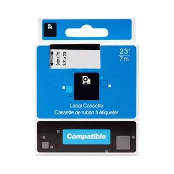 Pásek do tiskárny PRINTLINE kompatibilní páska s DYMO, 40920, 9mm, 7m, bílý tisk/průhledný podklad, D1