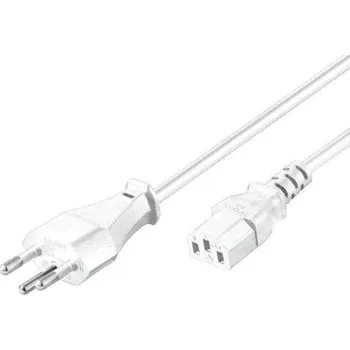 Elektrická zásuvka GOOBAY Kabel IEC C13 zásuvka,vidlice SEV-1011 (J) PVC 2m bílá 10A