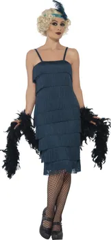 Karnevalový kostým Smiffys Tyrkysové šaty s třásněmi 20. léta M