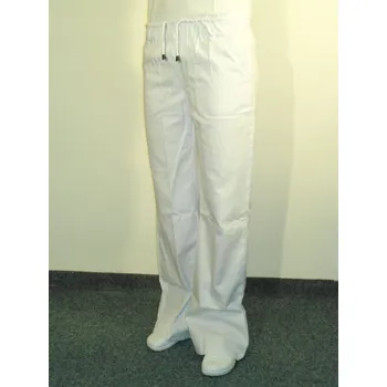 Gastro oděv BRUDRA Kalhoty bílé bavlněné do pasu dámské vel.XXL