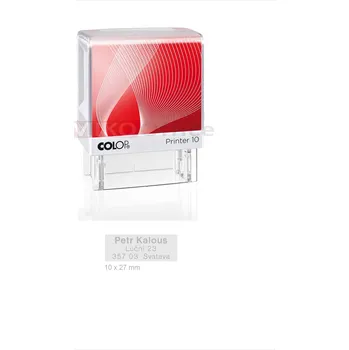 COLOP Printer 10 - bílé - kompletní razítko - polštářek zelený