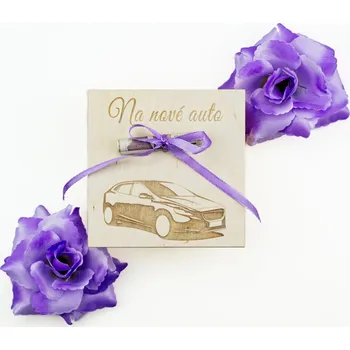Svatební dekorace Destička na darování peněz Na nové auto