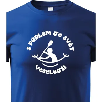 Chlapecké tričko Dětské tričko S pádlem je svět veselejší, Barva Modrá, Velikost 158 cm/12 roků, Canvas Dětské tričko Bezvatriko.cz 1