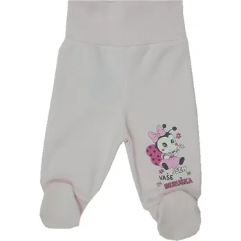 Dupačky Kojenecké polodupačky s českým nápisem růžové - vel. 74 beruška